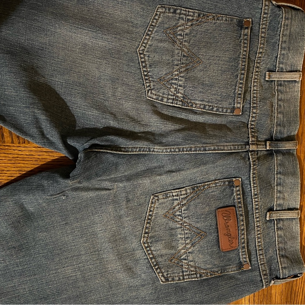 Wrangler‎ Retro Jeans Blue Comfort Flex Denim Pants Mens Size 34 Slim Straight